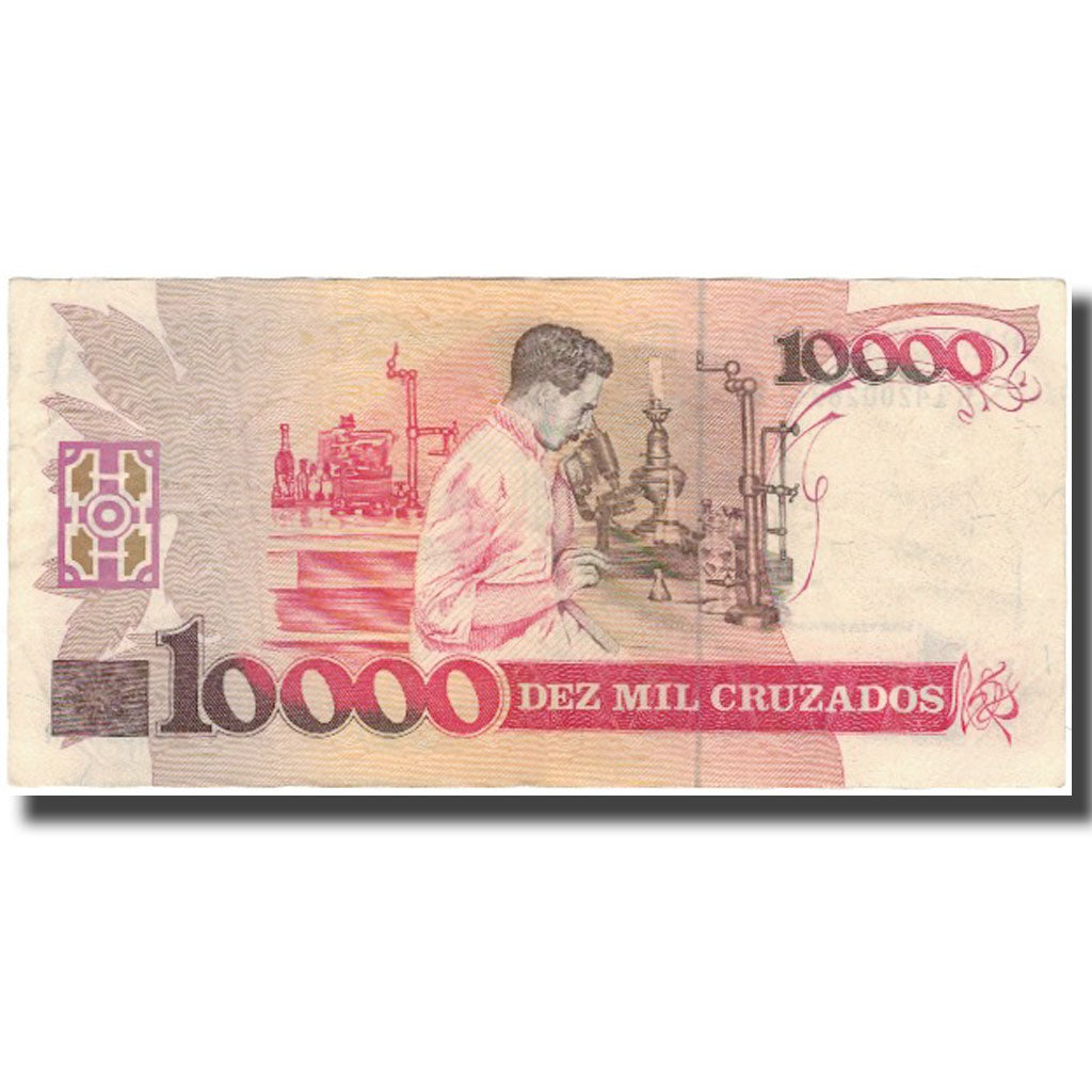 Nota, Brasil, 10,000 Cruzados, KM:215a, AU(50-53)