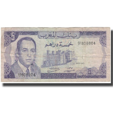 Banknote, Morocco, 5 Dirhams, 1970, KM:56a, F(12-15)