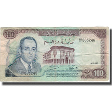 Biljet, Marokko, 100 Dirhams, 1970, KM:59a, TB