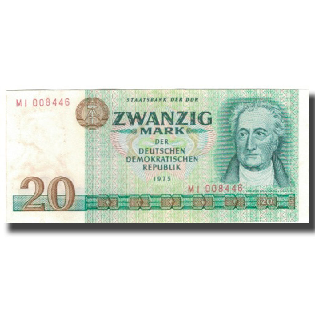 Banknote, Germany - Democratic Republic, 20 Mark, 1975, KM:29a, AU(50-53)