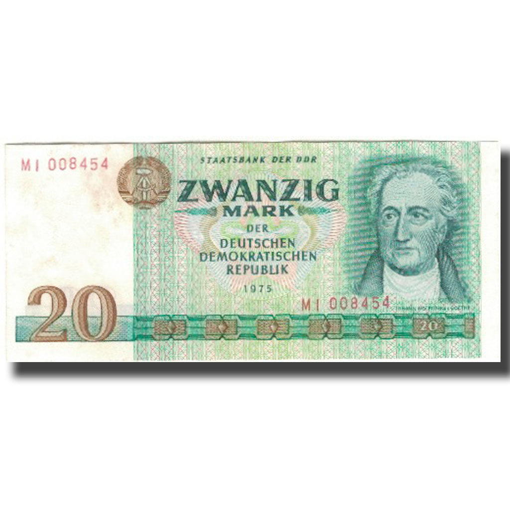 Banknote, Germany - Democratic Republic, 20 Mark, 1975, KM:29a, AU(50-53)