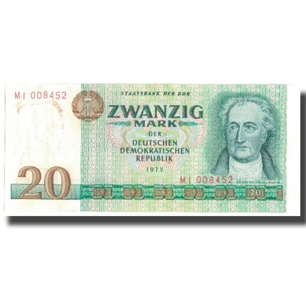 Banknote, Germany - Democratic Republic, 20 Mark, 1975, KM:29a, AU(50-53)