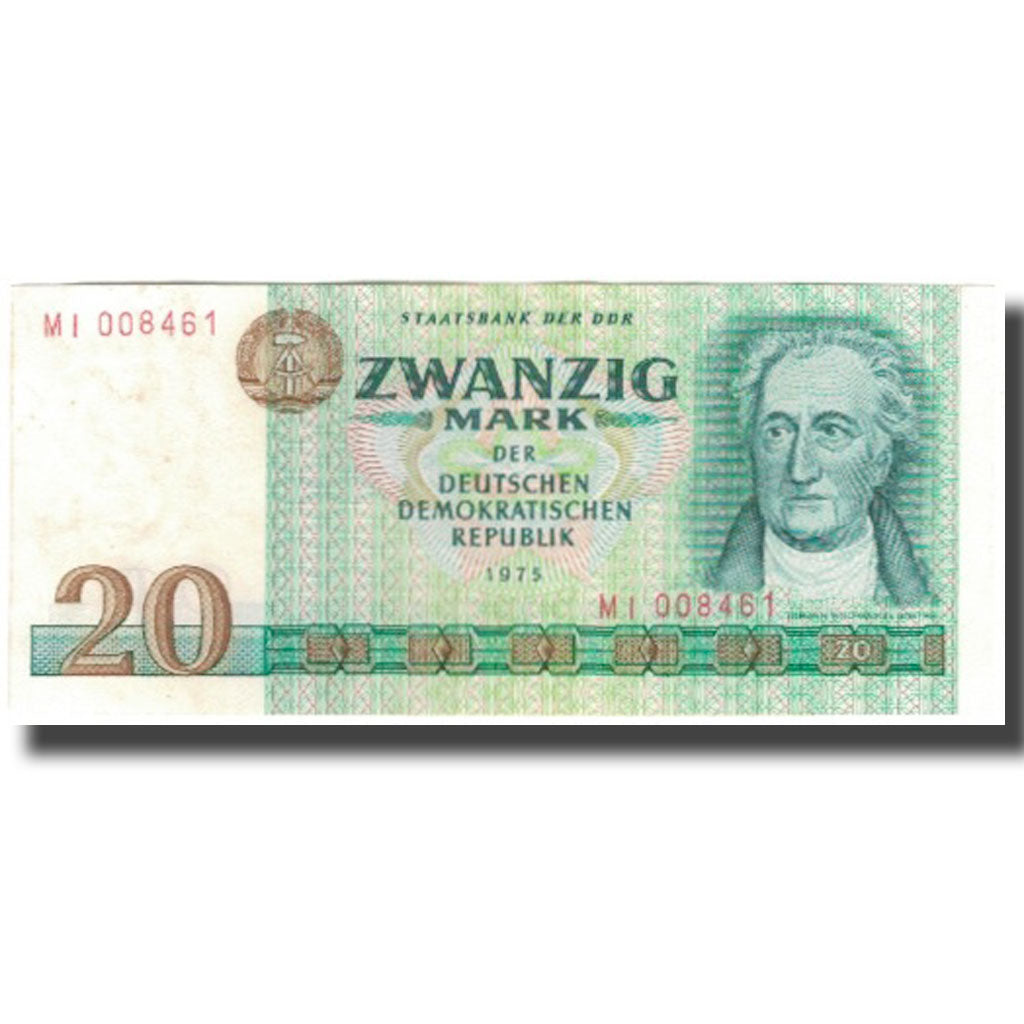 Banknote, Germany - Democratic Republic, 20 Mark, 1975, KM:29a, AU(50-53)