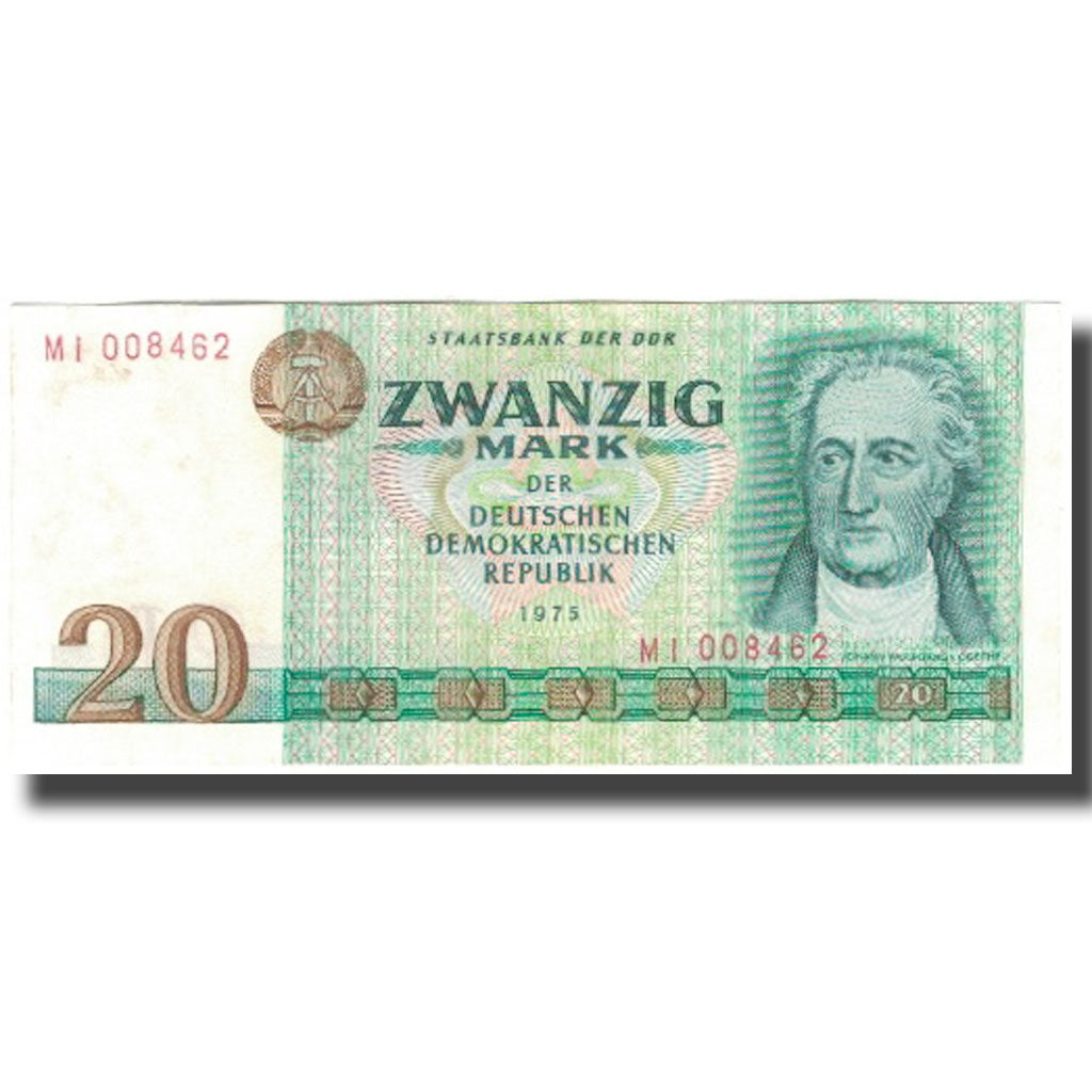 Banknote, Germany - Democratic Republic, 20 Mark, 1975, KM:29a, AU(50-53)