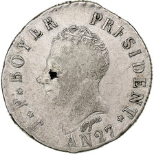 Haiti, Jean-Pierre Boyer, 50 Centimes, AN 27 (1830), Silver, VF(30-35), KM:20