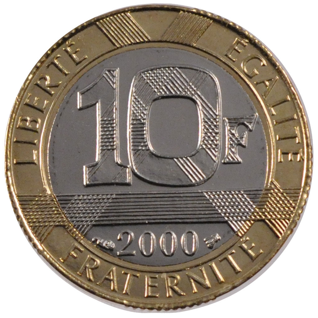 FRANCE, 10 Francs, 2000, MS(65-70), Bimetallic, Gadoury #827, 6.50