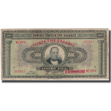 Banconote, Grecia, 1000 Drachmai, 1926, KM:100b, MB+