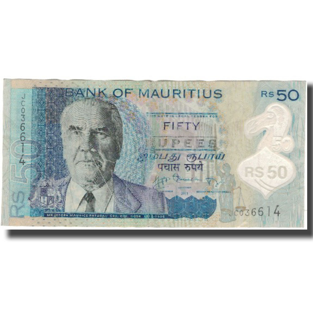 Geldschein, Mauritius, 50 Rupees, 2013, S