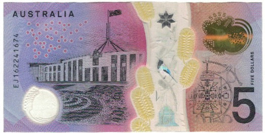 Nota, Austrália, 5 Dollars, EF(40-45)