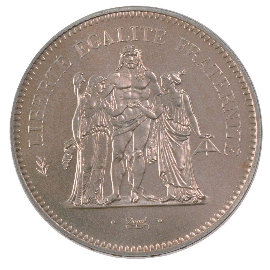 FRANCE, Hercule, 50 Francs, 1975, Paris, MS(63), Silver, 41, Gadoury #882, 30.00