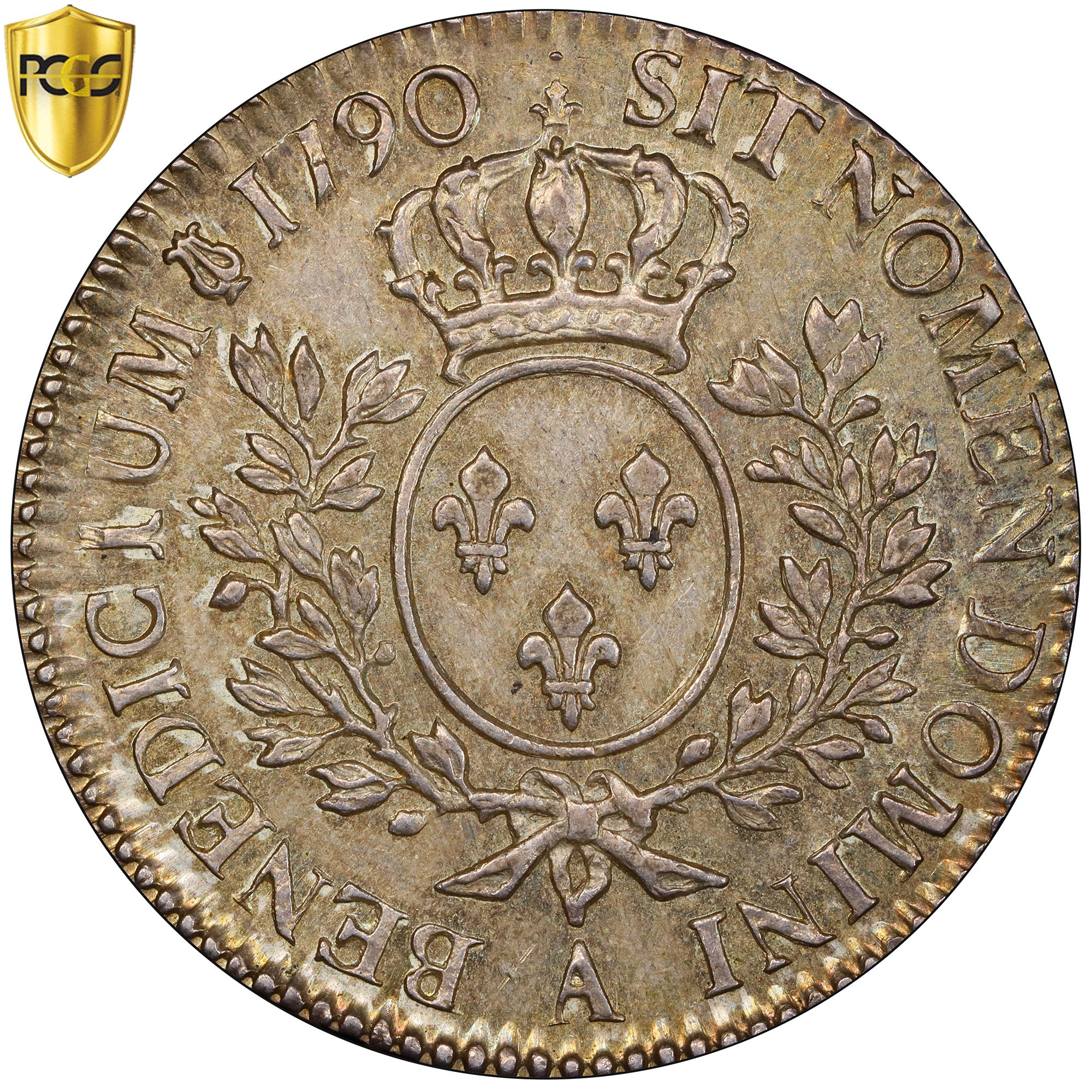 France, Louis XVI, 1/2 Ecu, 1790, Paris, Silver, PCGS, MS(60-62), Gadoury:355