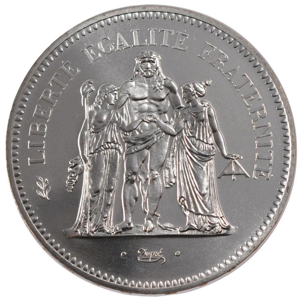 FRANCE, Hercule, 50 Francs, 1976, Paris, MS(63), Silver, 41, Gadoury #882, 30.00