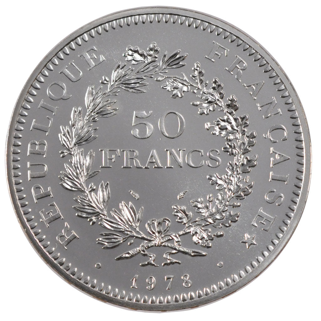FRANCE, Hercule, 50 Francs, 1978, Paris, MS(63), Silver, 41, Gadoury #882, 30.00