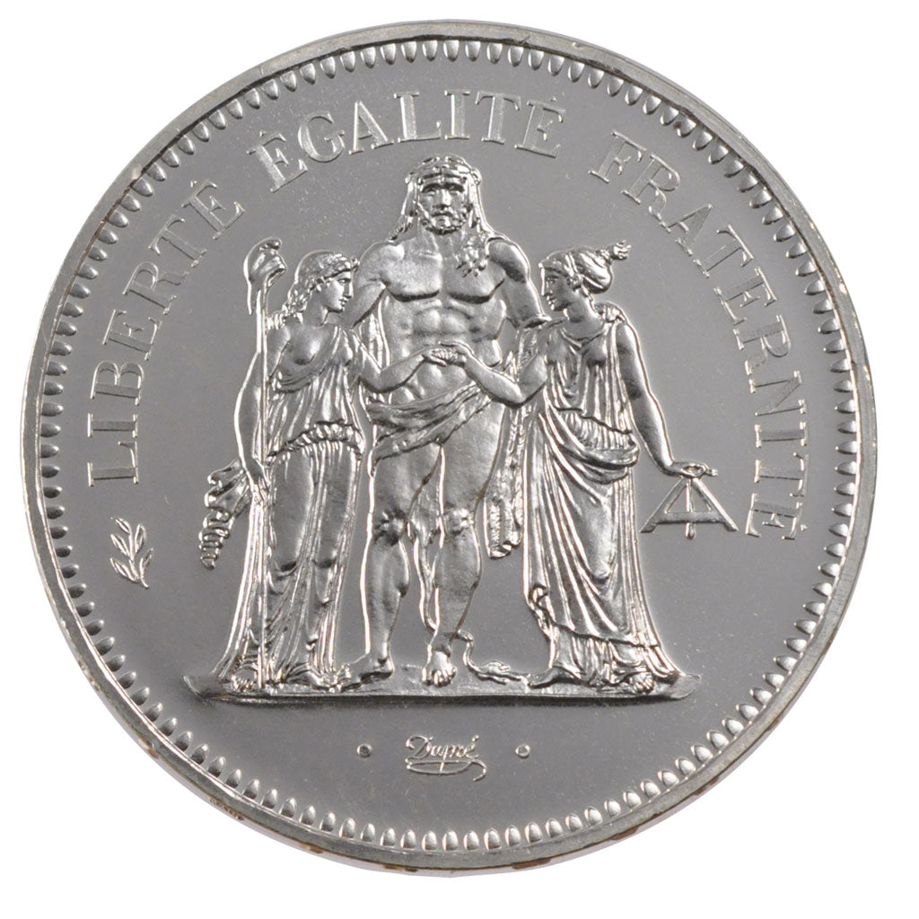 FRANCE, Hercule, 50 Francs, 1980, Paris, KM #941.1, MS(63), Silver, 41, Gadoury.