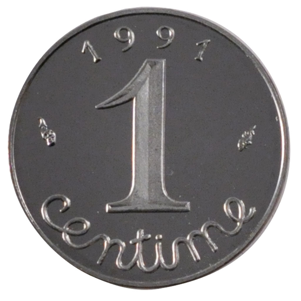 Francia, 1 Centime, 1991, FDC, Acciaio, Gadoury:91b