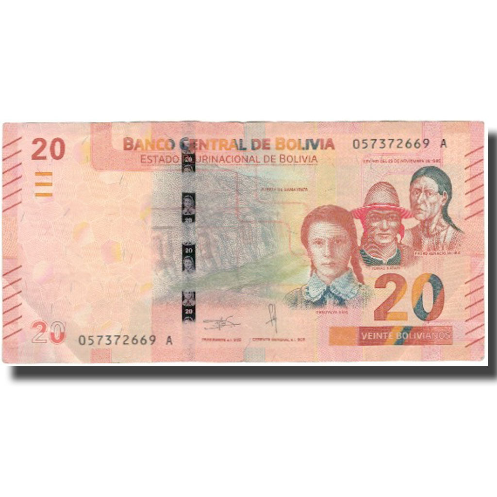 Banknote, Bolivia, 20 Bolivianos, 1986-11-28, EF(40-45)