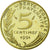 Coin, France, Marianne, 5 Centimes, 1991, Paris, MS(65-70), Aluminum-Bronze