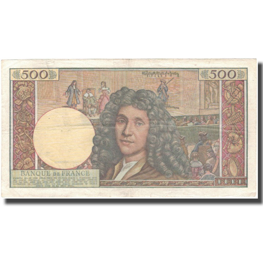 França, 500 Nouveaux Francs, Molière, 1959-07-02, VF(30-35), Fayette:60.1