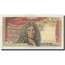França, 500 Nouveaux Francs, Molière, 1961-01-05, VG(8-10), Fayette:60.3