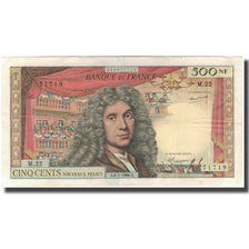 França, 500 Nouveaux Francs, Molière, 1966-01-06, VF(30-35), Fayette:60.9
