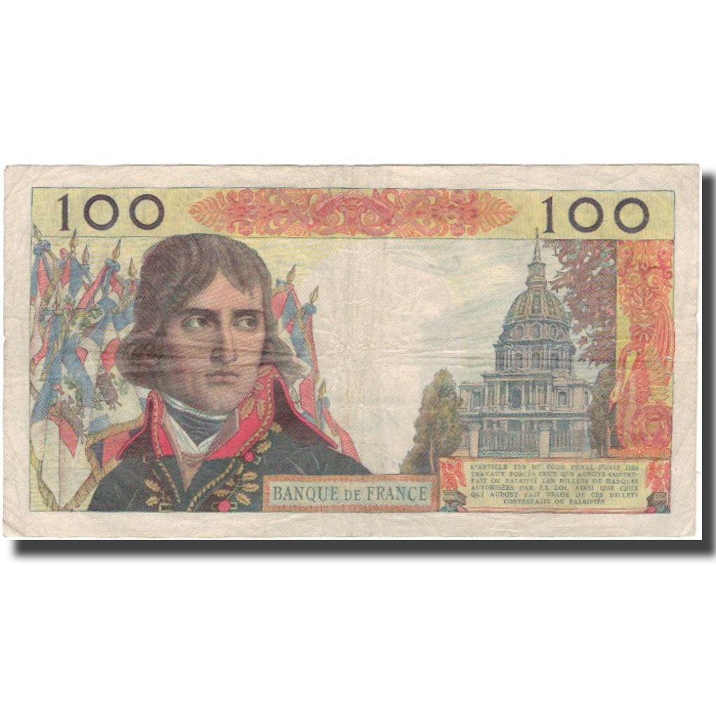 France, 100 Nouveaux Francs, Bonaparte, 1961-10-05, VF(20-25), Fayette:59.12