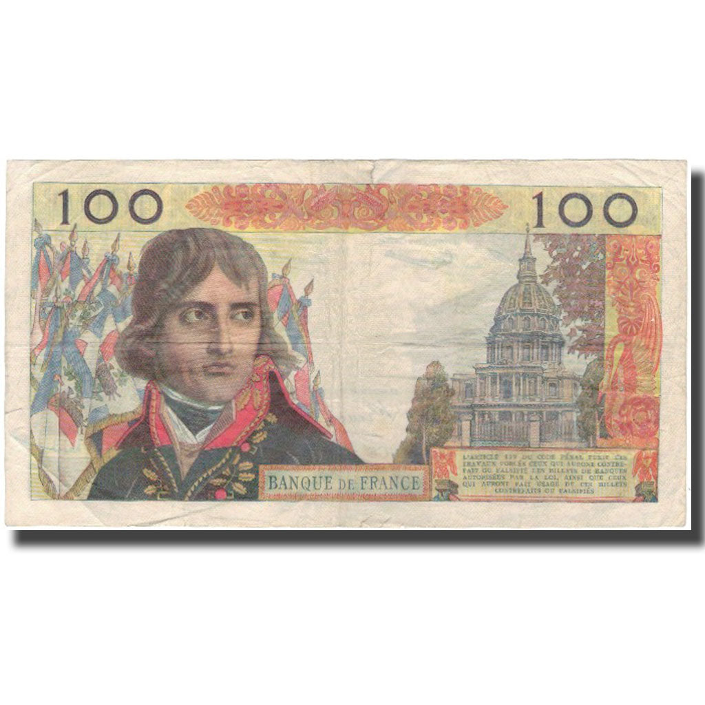 França, 100 Nouveaux Francs, Bonaparte, 1961-10-05, VG(8-10), Fayette:59.12