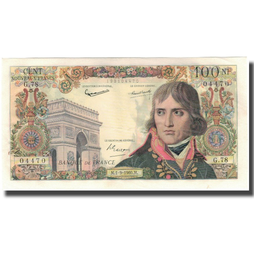 Francia, 100 Nouveaux Francs, Bonaparte, 1960-09-01, BB+, Fayette:59.7, KM:144a