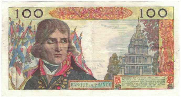 Francia, 100 Nouveaux Francs, Bonaparte, 1960-04-07, MB+, Fayette:59.6, KM:144a
