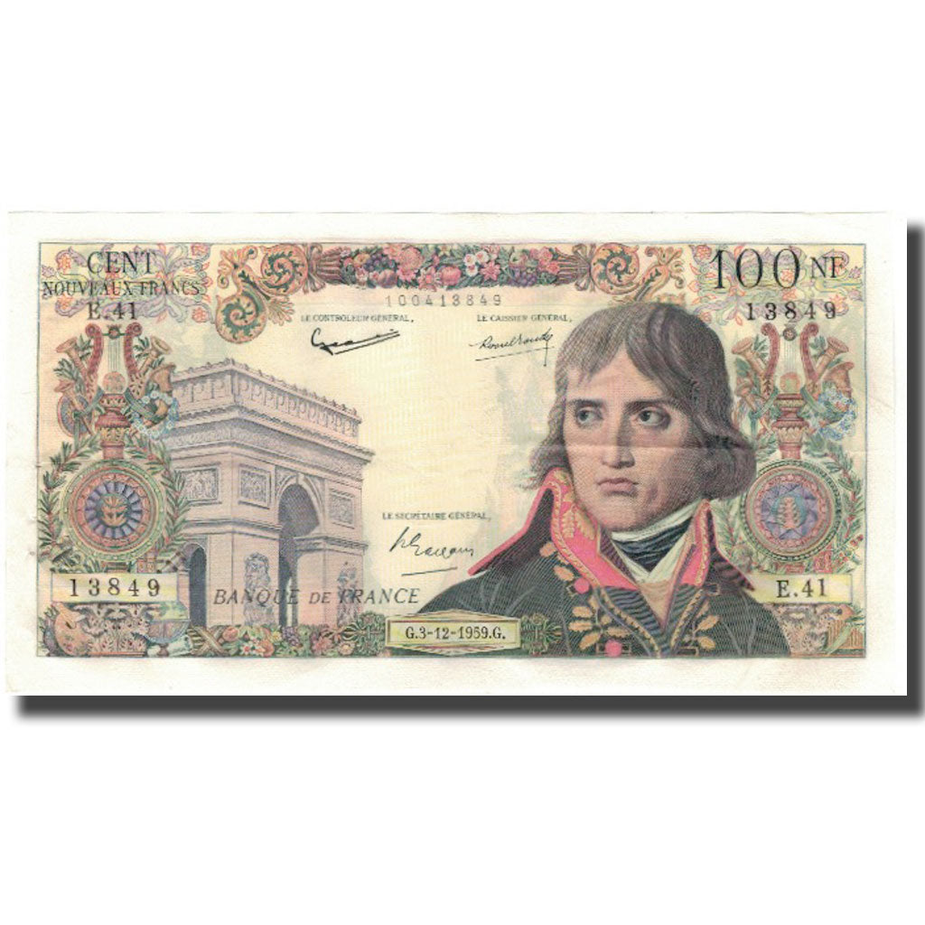 Frankrijk, 100 Nouveaux Francs, Bonaparte, 1959-12-03, TTB, Fayette:59.4