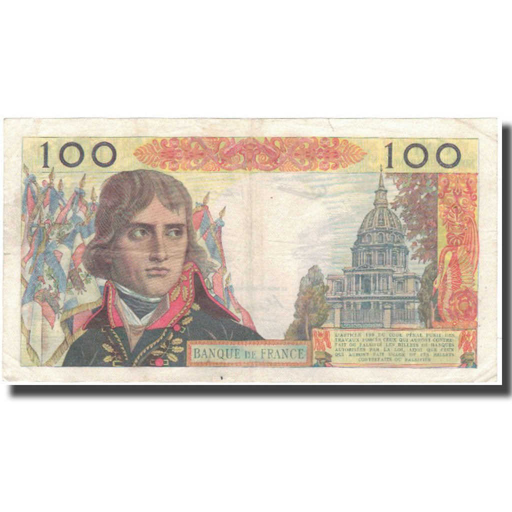 França, 100 Nouveaux Francs, Bonaparte, 1959-09-03, VF(20-25), Fayette:59.3
