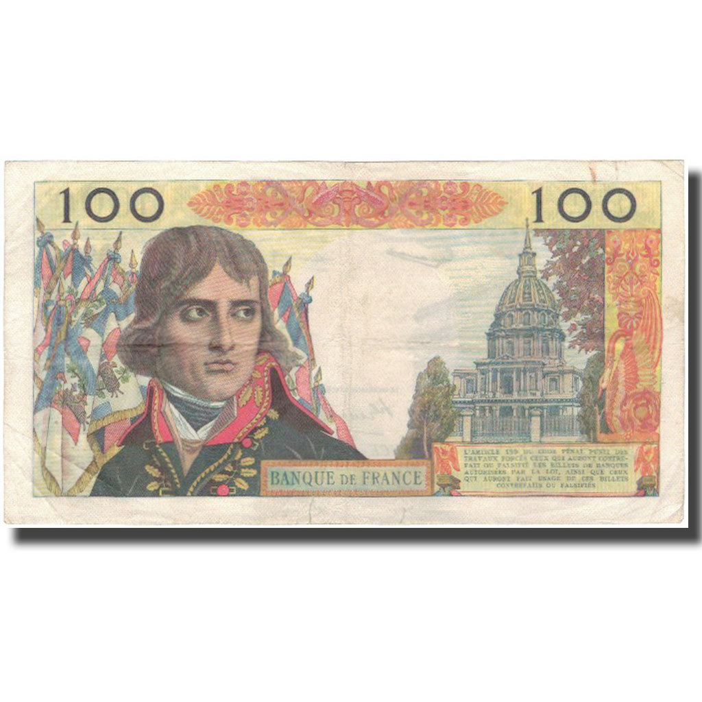França, 100 Nouveaux Francs, Bonaparte, 1959-09-03, VF(20-25), Fayette:59.3