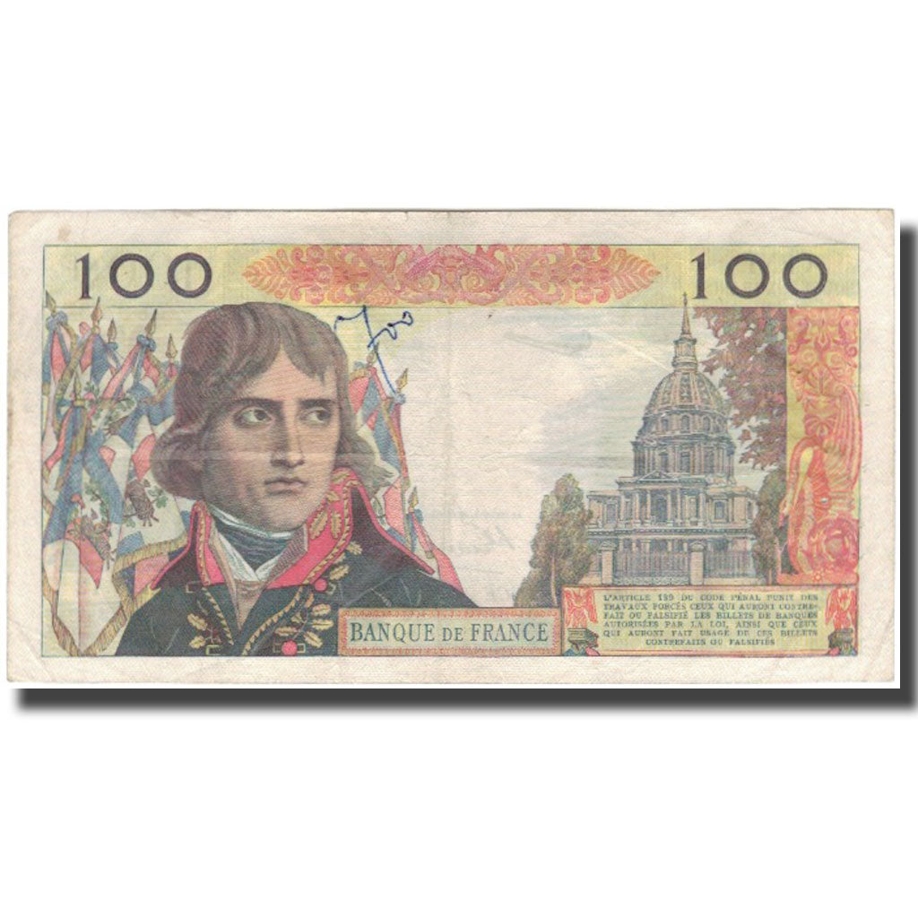 France, 100 Nouveaux Francs, Bonaparte, 1959-06-04, VF(20-25), Fayette:59.2
