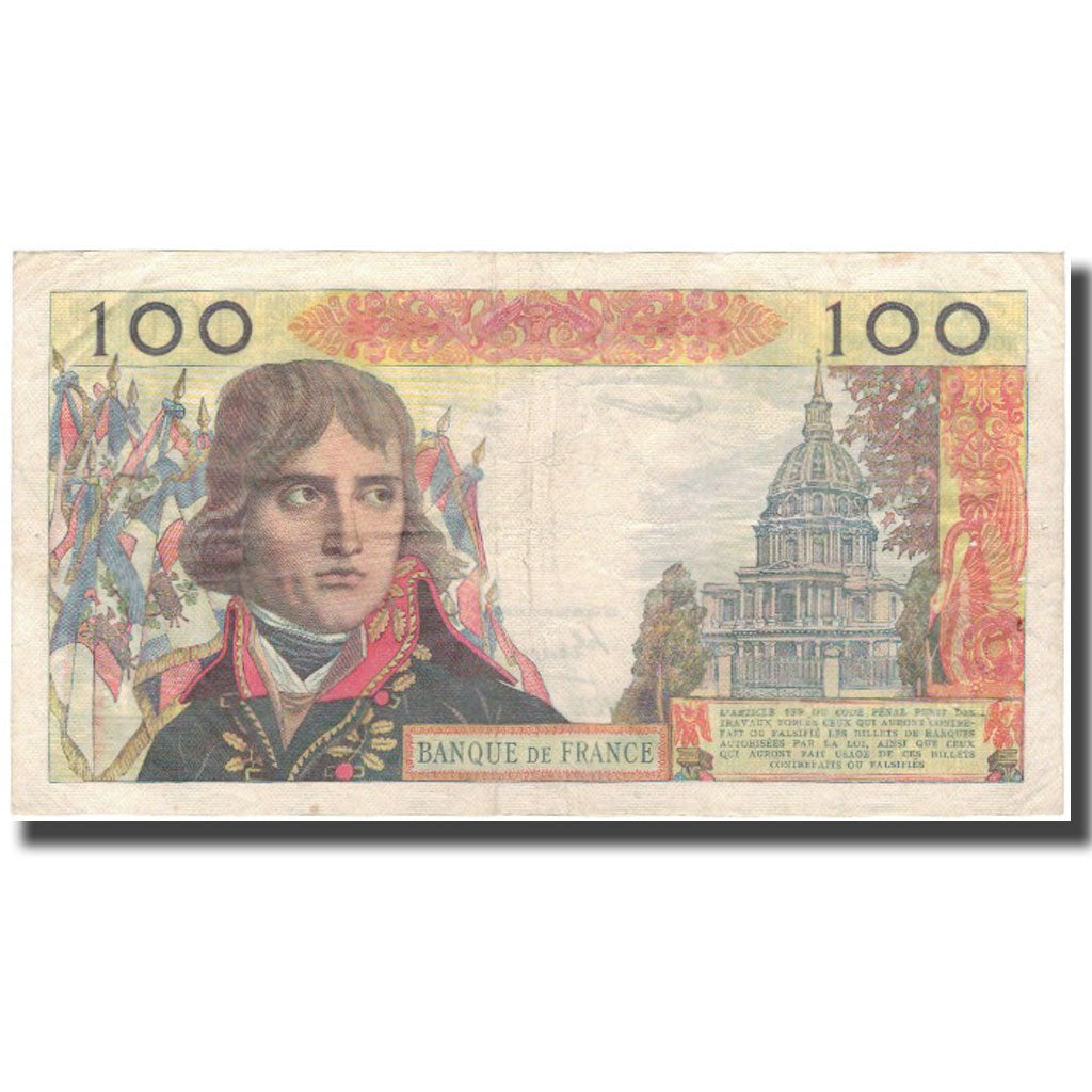 Francja, 100 Nouveaux Francs, Bonaparte, 1959-03-05, VF(20-25), Fayette:59.1