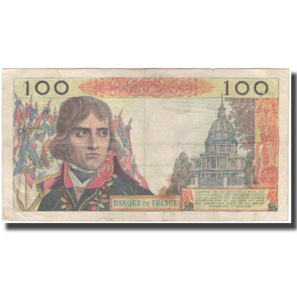 France, 100 Nouveaux Francs, Bonaparte, 1960-02-04, VF(20-25), Fayette:59.5