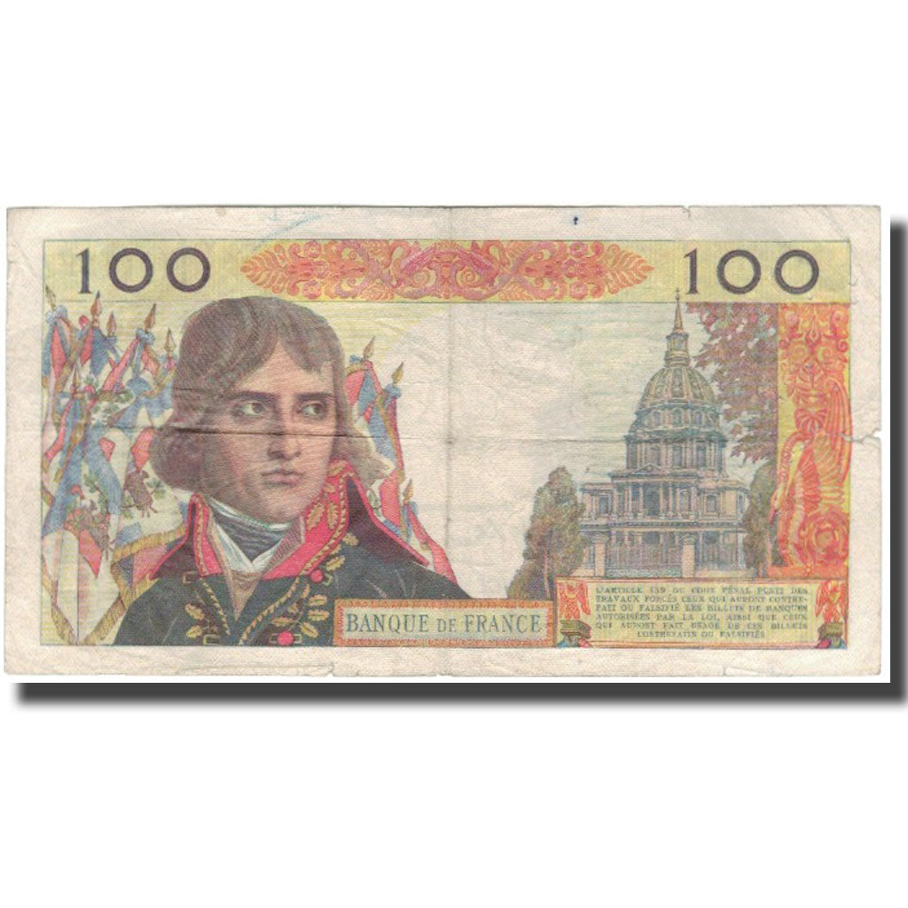 France, 100 Nouveaux Francs, Bonaparte, 1960-02-04, VF(20-25), Fayette:59.5