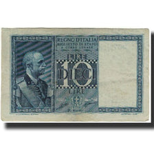 Banknot, Włochy, 10 Lire, KM:25a, VF(20-25)
