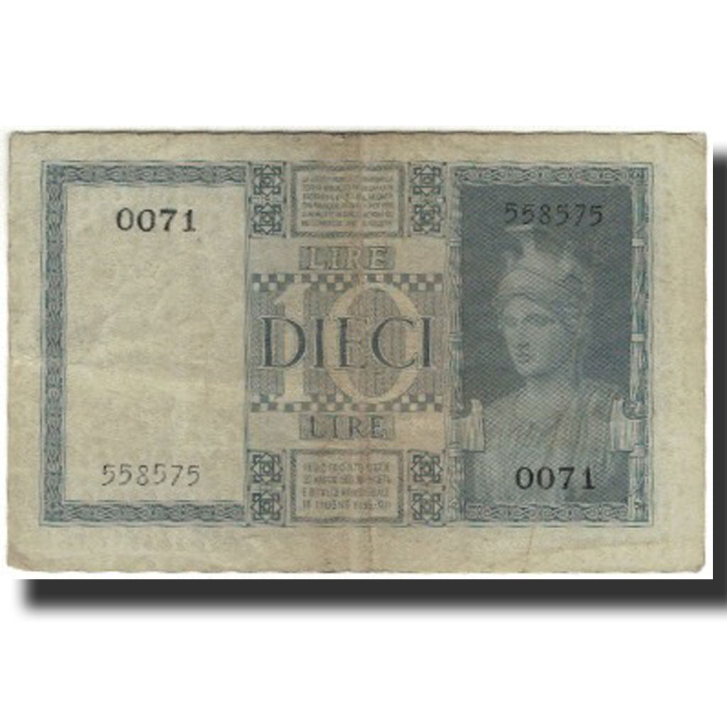 Banknote, Italy, 10 Lire, KM:25a, VF(20-25)