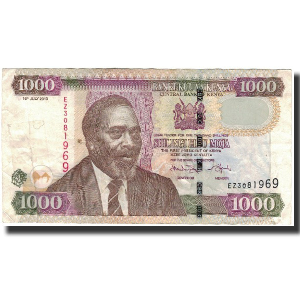 Banknote, Kenya, 1000 Shillings, 2010-07-16, KM:51e, VF(20-25)