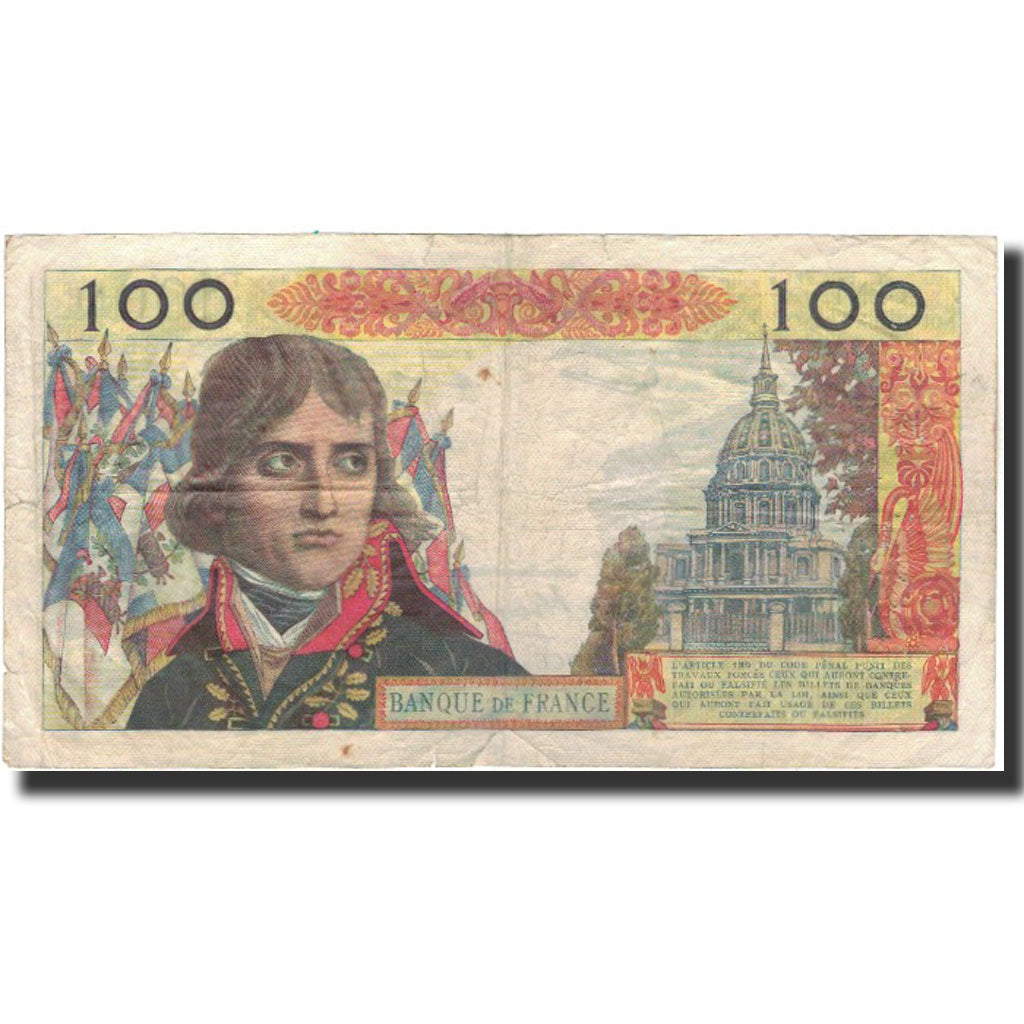 França, 100 Nouveaux Francs, Bonaparte, 1959-03-05, VG(8-10), Fayette:59.1