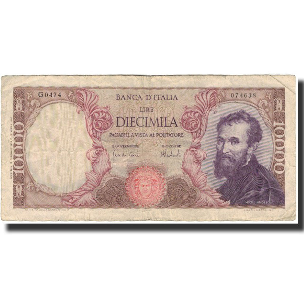Banknote, Italy, 10,000 Lire, KM:97f, F(12-15)