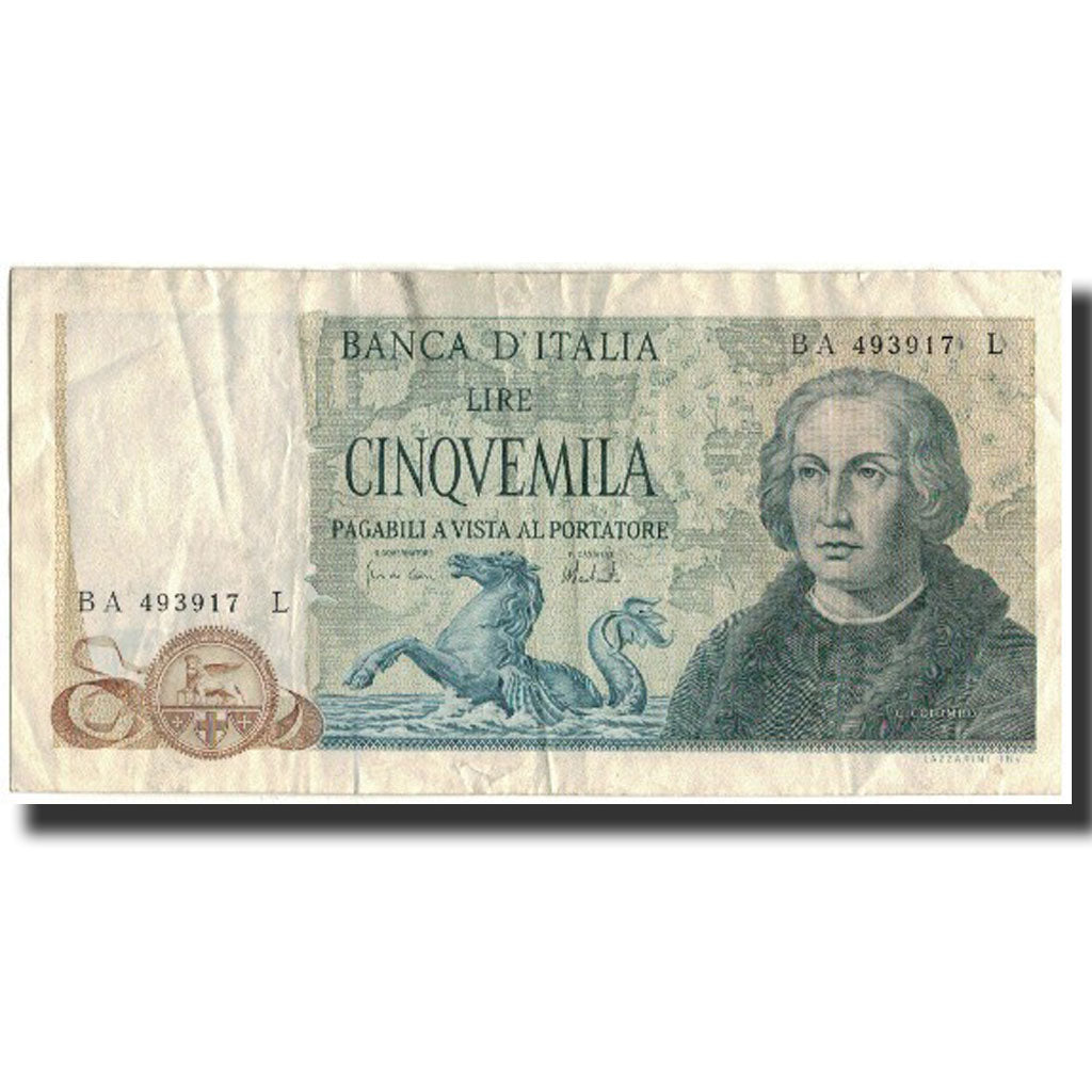 Banknote, Italy, 5000 Lire, KM:102b, VF(20-25)