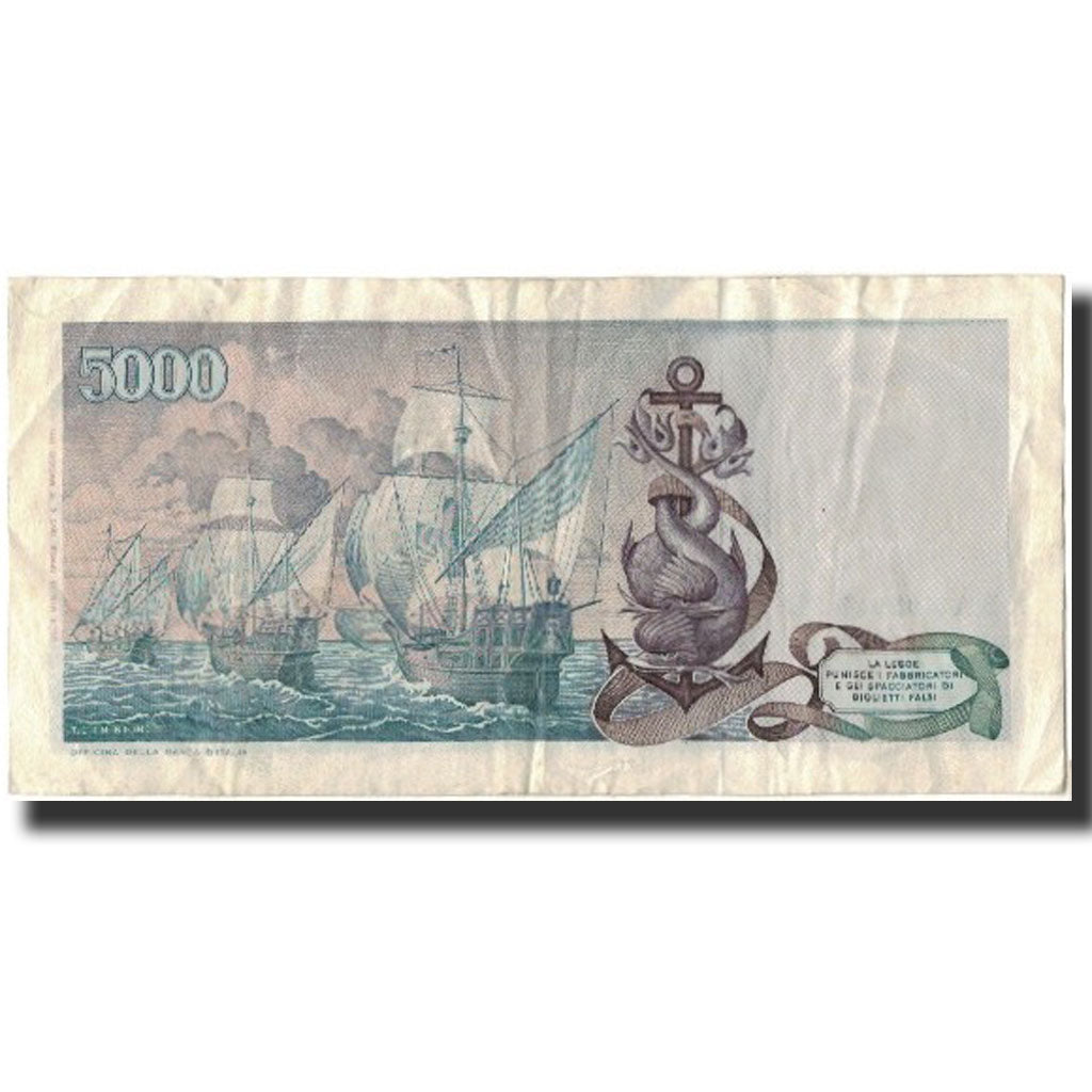 Banknote, Italy, 5000 Lire, KM:102b, VF(20-25)