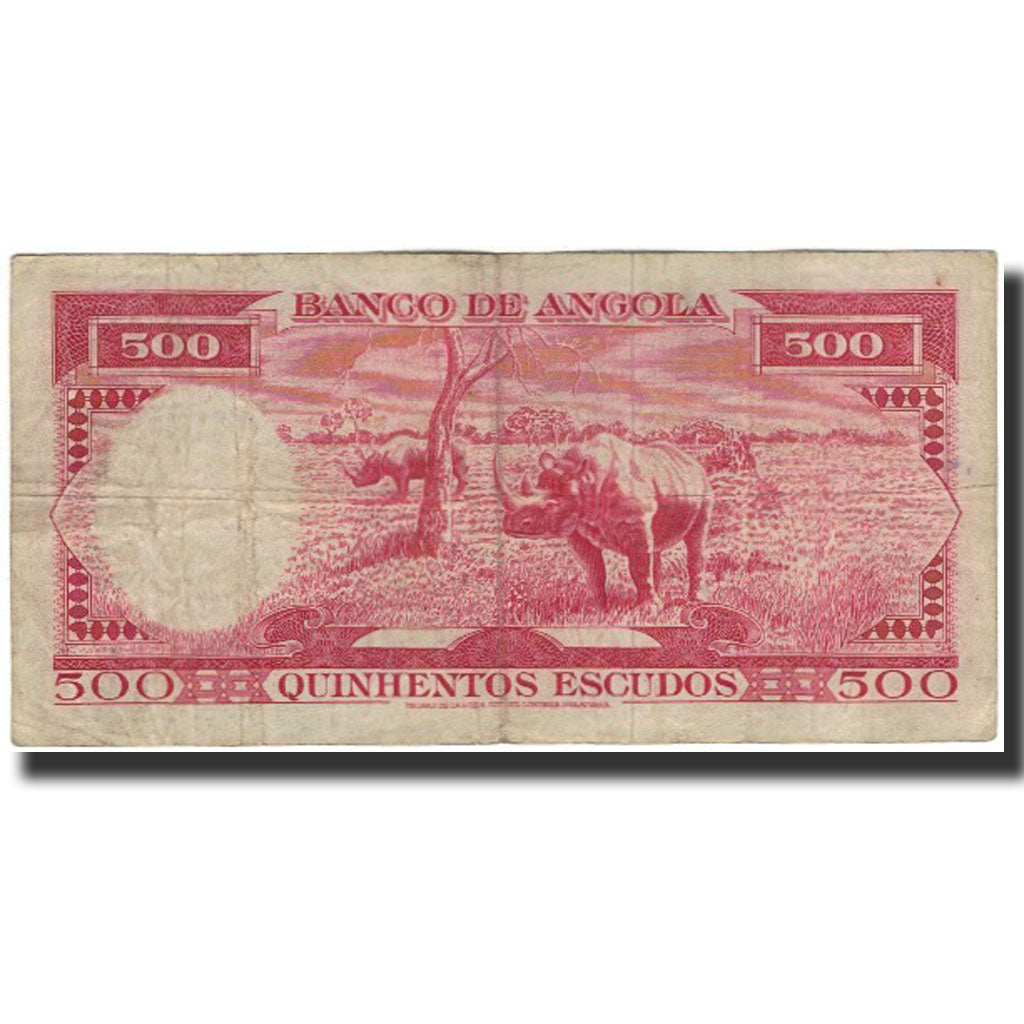 Banknote, Angola, 500 Escudos, 1970-06-10, KM:97, VG(8-10)