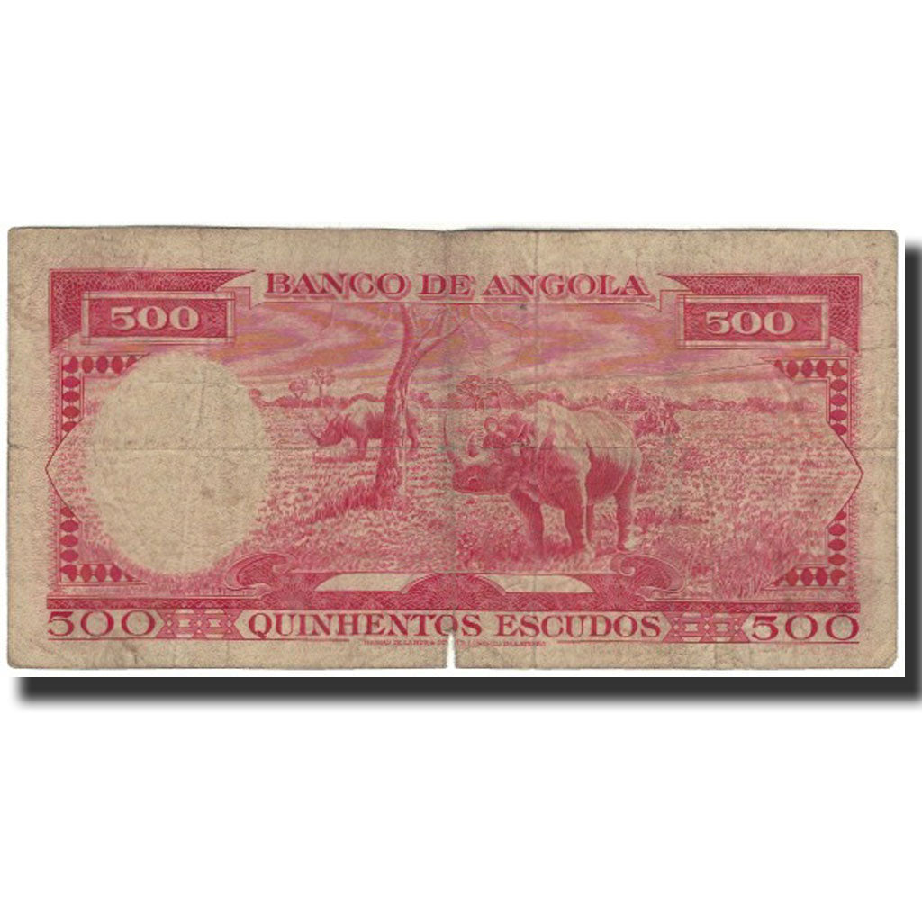 Banknote, Angola, 500 Escudos, 1970-06-10, KM:97, VG(8-10)