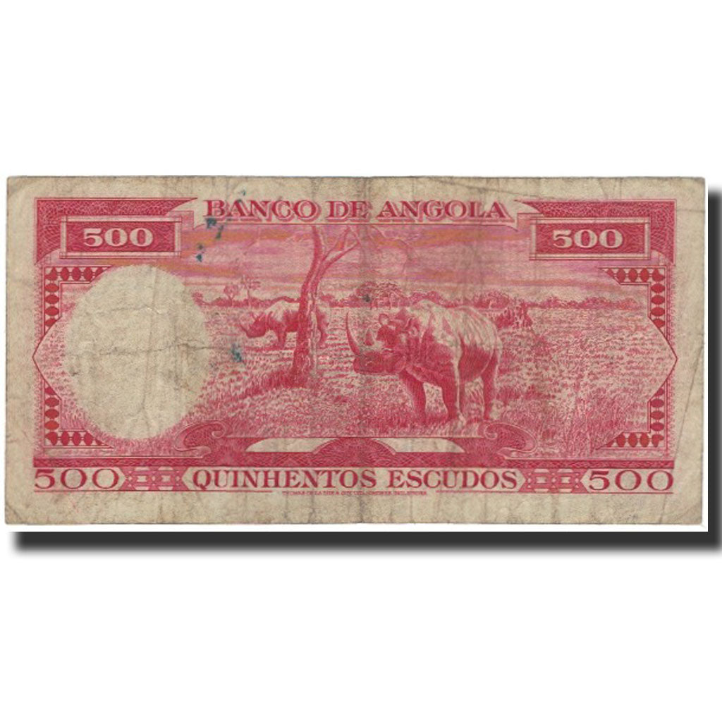 Banknote, Angola, 500 Escudos, 1970-06-10, KM:97, VG(8-10)