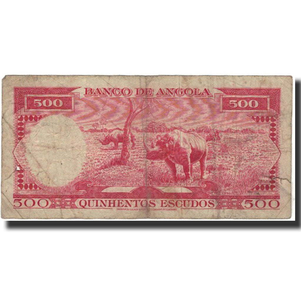 Banknote, Angola, 500 Escudos, 1970-06-10, KM:97, VG(8-10)