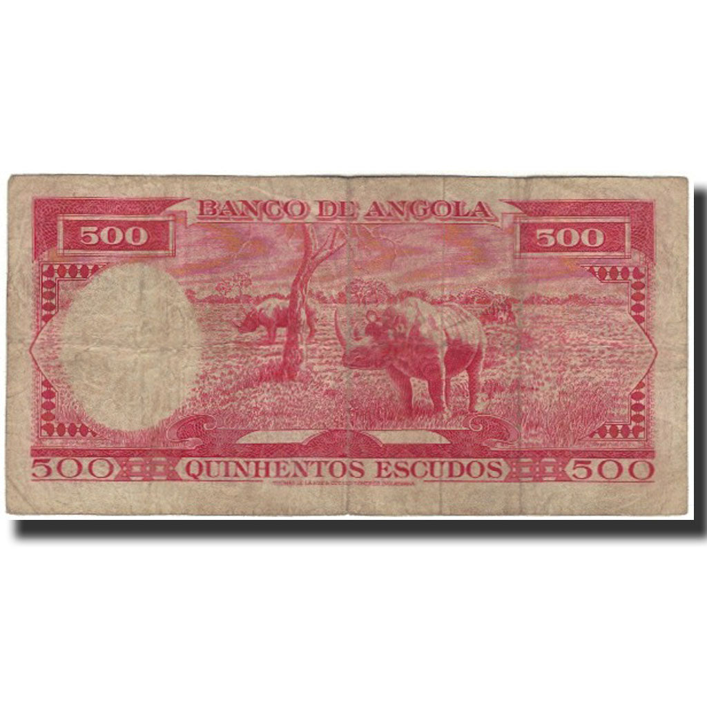 Billet, Angola, 500 Escudos, 1970-06-10, KM:97, B+