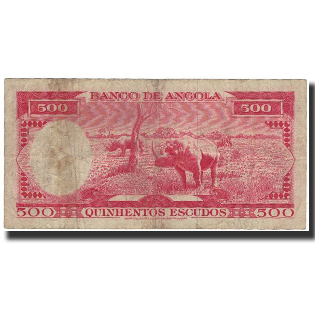 Billet, Angola, 500 Escudos, 1962, 1962-06-10, KM:95, TB