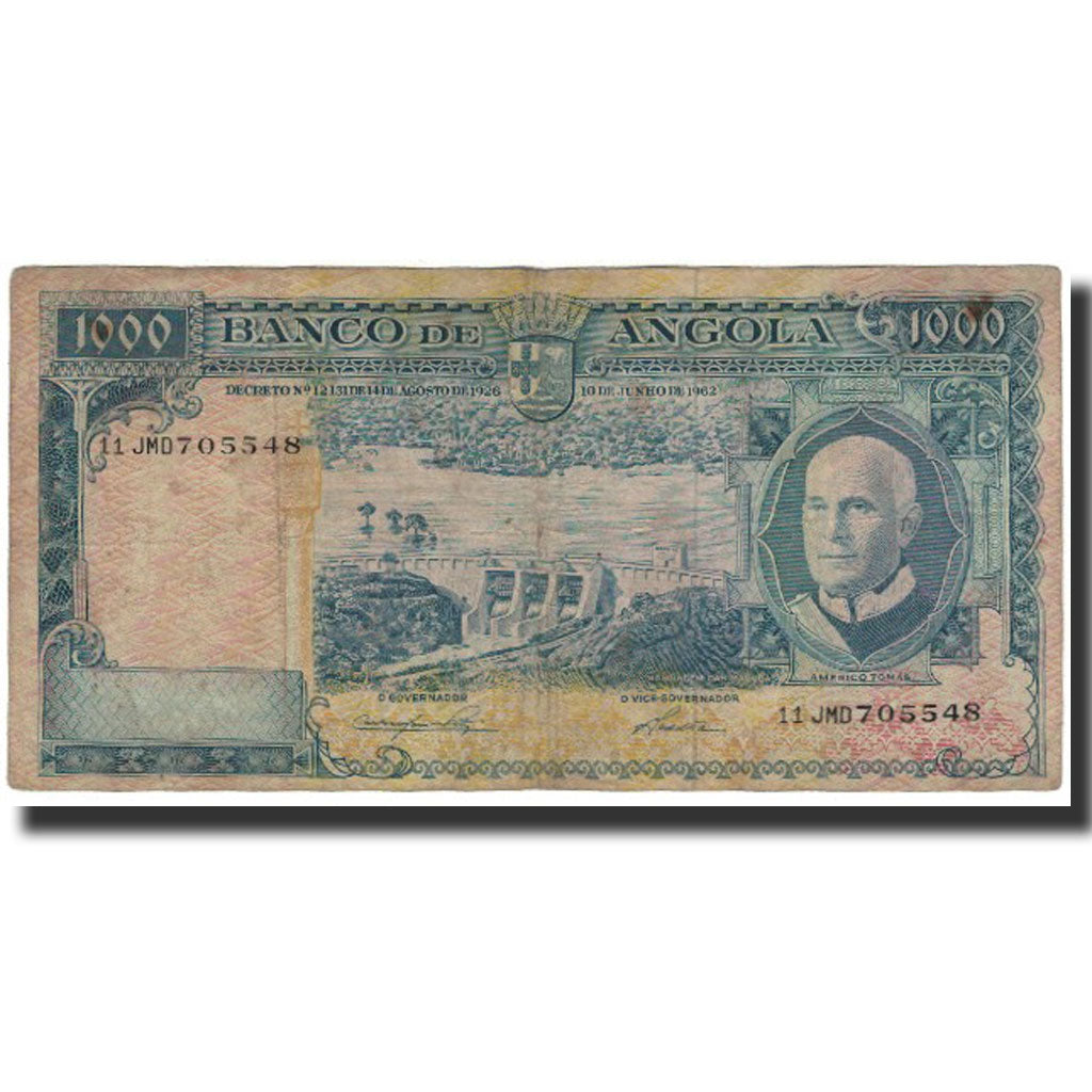Billet, Angola, 1000 Escudos, 1962, 1962-06-10, KM:96, TB