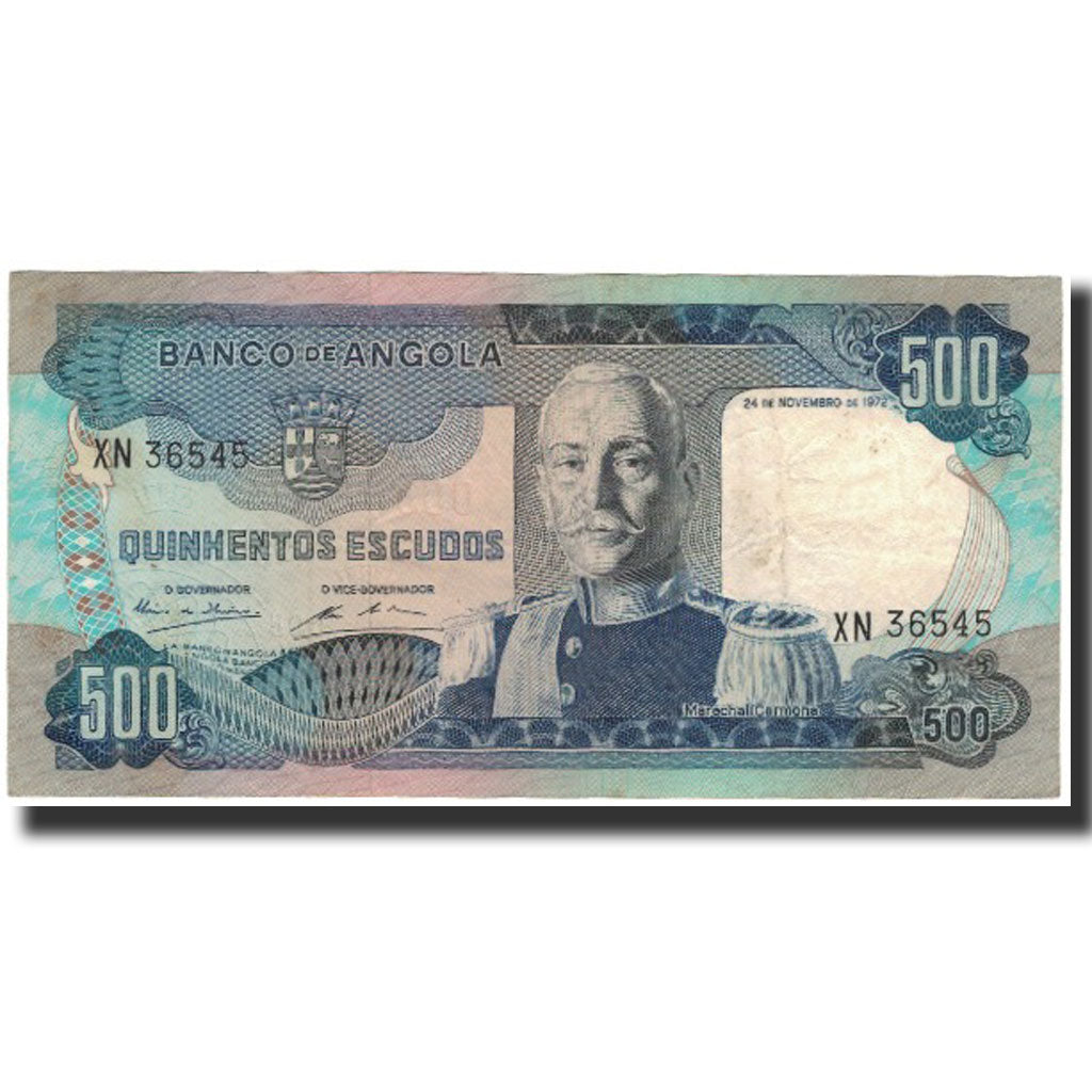 Banknote, Angola, 500 Escudos, 1972, 1972-11-24, KM:102, VF(30-35)
